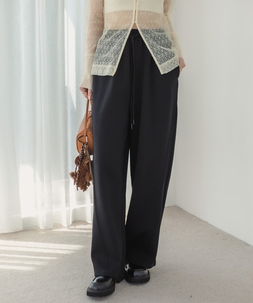 HEILIS(ヘイリス)の「【定番人気!HIT ITEM!】【original】【サイズ展開あり】ワイドカーブスウェットパンツ / セットアップ対応 サイズ展開 M L イージーパンツ 高身長 低身長 韓国 モード ノームコア シティガール 韓国 カーブパンツ ブラック グレー アイボリー 春服 夏服 秋服 冬服 スエット(スウェットパンツ・レディース・ブラック/グレー/アイボリー/ブラウン・M/L)」の14枚目の写真