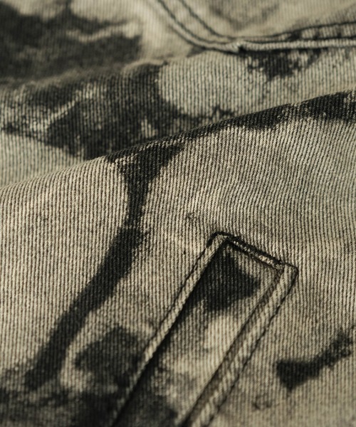 【セール】オーバーサイズリラックスフィットマーブルウォッシュデニムジャケット（デニムジャケット）｜Shoowtime（ショウタイム）