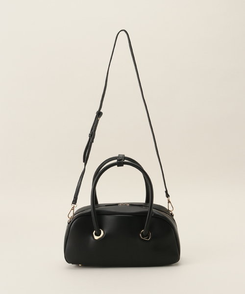 LE TALON(ルタロン)の「LE VERNIS/ル・ベルニ Eyelet wide boston(ボストンバッグ・レディース・アイボリー/ブラック・FREE)」の3枚目の写真