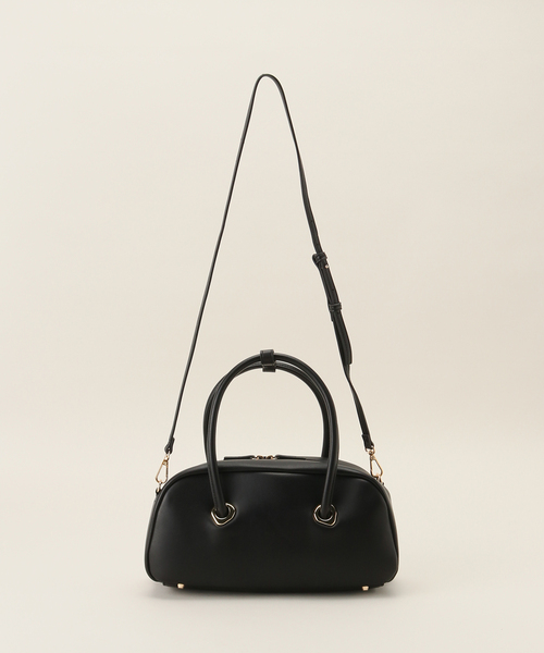 LE TALON(ルタロン)の「LE VERNIS/ル・ベルニ Eyelet wide boston(ボストンバッグ・レディース・アイボリー/ブラック・FREE)」の5枚目の写真