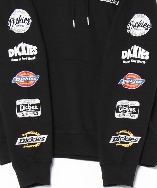 Dickies(ディッキーズ)の「裏毛袖ロゴプルパーカー(パーカー・メンズ・アッシュグレー/ブラック・XXL/XL/L/M)」の3枚目の写真