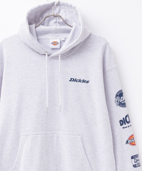 Dickies(ディッキーズ)の「裏毛袖ロゴプルパーカー(パーカー・メンズ・アッシュグレー/ブラック・XXL/XL/L/M)」の2枚目の写真
