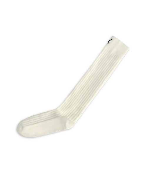 PUMA（プーマ）の「PUMA プーマ ウィメンズ  プーマ ハイソックス 1P（ソックス/靴下・レディース・オフホワイト/ダークグレー・23cm～25cm/25cm～27cm）」の3枚目の写真