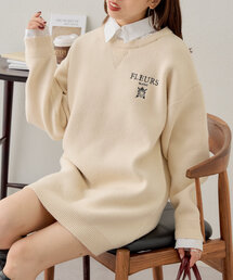 【3色展開】衿取外しロゴジャガードワンピース