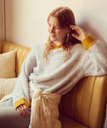 BAYFLOW | ミックスヤーンバイカラーニット(ニット/セーター)