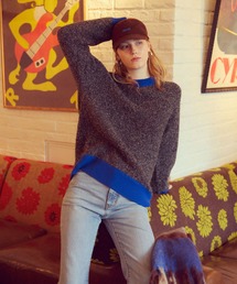 BAYFLOW | ミックスヤーンバイカラーニット(ニット/セーター)