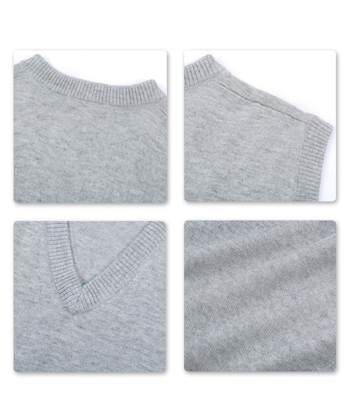 Cloudstyle(クラウドスタイル)の「【Cloudstyle】Vネック ニットベスト(ベスト・メンズ・ダークグレー/ネイビー/ブラック/グレー/ライトグレー・XX-LARGE/XXX-LARGE/X-LARGE/MEDIUM/LARGE)」の8枚目の写真