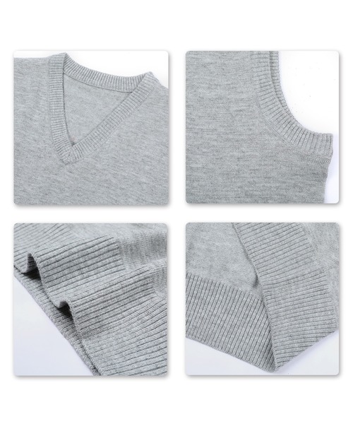 Cloudstyle(クラウドスタイル)の「【Cloudstyle】Vネック ニットベスト(ベスト・メンズ・ダークグレー/ネイビー/ブラック/グレー/ライトグレー・XX-LARGE/XXX-LARGE/X-LARGE/MEDIUM/LARGE)」の9枚目の写真