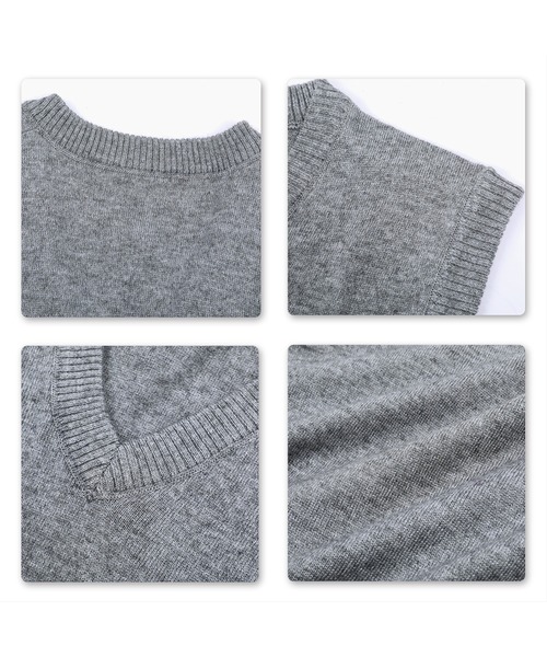 Cloudstyle(クラウドスタイル)の「【Cloudstyle】Vネック ニットベスト(ベスト・メンズ・ダークグレー/ネイビー/ブラック/グレー/ライトグレー・XX-LARGE/XXX-LARGE/X-LARGE/MEDIUM/LARGE)」の15枚目の写真