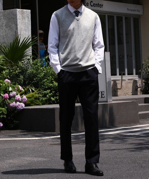 Cloudstyle(クラウドスタイル)の「【Cloudstyle】Vネック ニットベスト(ベスト・メンズ・ダークグレー/ネイビー/ブラック/グレー/ライトグレー・XX-LARGE/XXX-LARGE/X-LARGE/MEDIUM/LARGE)」の18枚目の写真