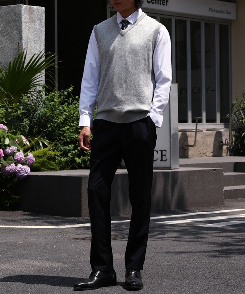 Cloudstyle(クラウドスタイル)の「【Cloudstyle】Vネック ニットベスト(ベスト・メンズ・ダークグレー/ネイビー/ブラック/グレー/ライトグレー・XX-LARGE/XXX-LARGE/X-LARGE/MEDIUM/LARGE)」の19枚目の写真