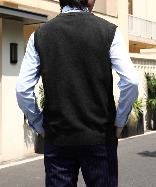 Cloudstyle(クラウドスタイル)の「【Cloudstyle】Vネック ニットベスト(ベスト・メンズ・ダークグレー/ネイビー/ブラック/グレー/ライトグレー・XX-LARGE/XXX-LARGE/X-LARGE/MEDIUM/LARGE)」の22枚目の写真