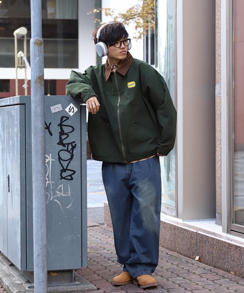 ZIP FIVE（ジップファイブ）の「【ZIP FIVE】 ワッペン ダック スウィングジャケット ブルゾン（ブルゾン・メンズ・グリーン/グレー/ネイビー・MEDIUM/LARGE）」の18枚目の写真