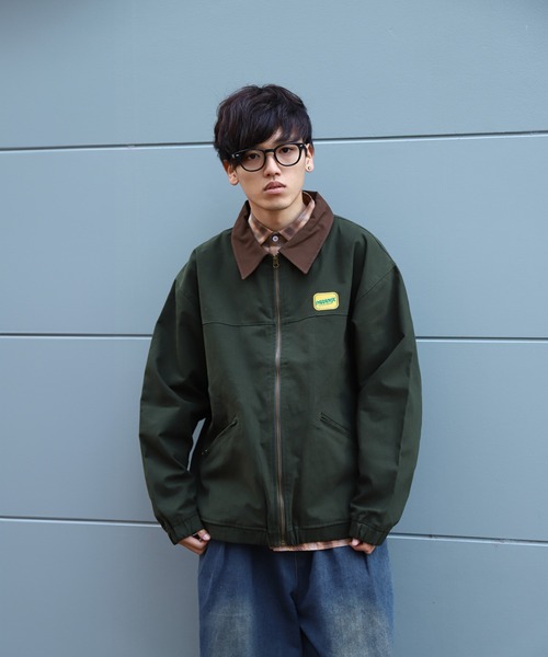 ZIP FIVE（ジップファイブ）の「【ZIP FIVE】 ワッペン ダック スウィングジャケット ブルゾン（ブルゾン・メンズ・グリーン/グレー/ネイビー・MEDIUM/LARGE）」の16枚目の写真