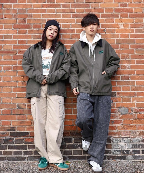 ZIP FIVE（ジップファイブ）の「【ZIP FIVE】 ワッペン ダック スウィングジャケット ブルゾン（ブルゾン・メンズ・グリーン/グレー/ネイビー・MEDIUM/LARGE）」の13枚目の写真