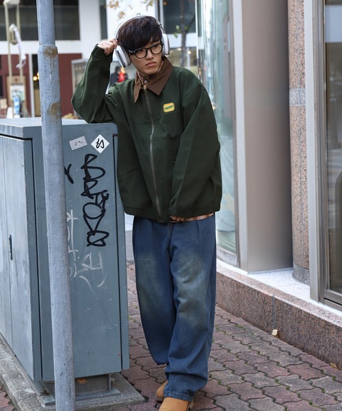 ZIP FIVE（ジップファイブ）の「【ZIP FIVE】 ワッペン ダック スウィングジャケット ブルゾン（ブルゾン・メンズ・グリーン/グレー/ネイビー・MEDIUM/LARGE）」の19枚目の写真