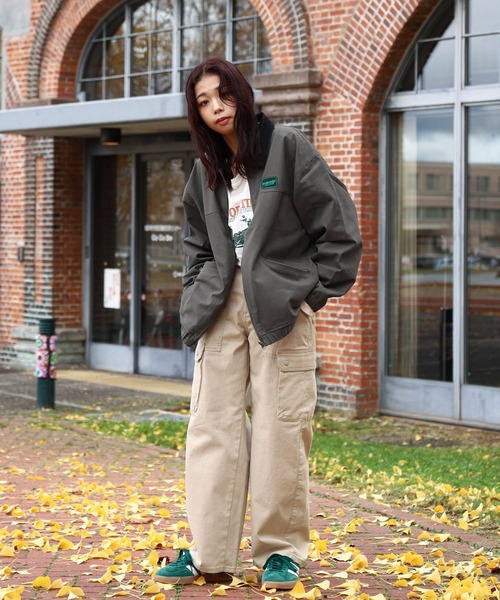 ZIP FIVE（ジップファイブ）の「【ZIP FIVE】 ワッペン ダック スウィングジャケット ブルゾン（ブルゾン・メンズ・グリーン/グレー/ネイビー・MEDIUM/LARGE）」の8枚目の写真