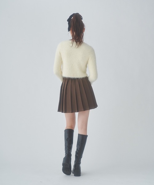 Lallana(ララーナ)の「リボンシャギーカーディガン(カーディガン/ボレロ・レディース・グレー/アイボリー/ピンク・FREE)」の15枚目の写真