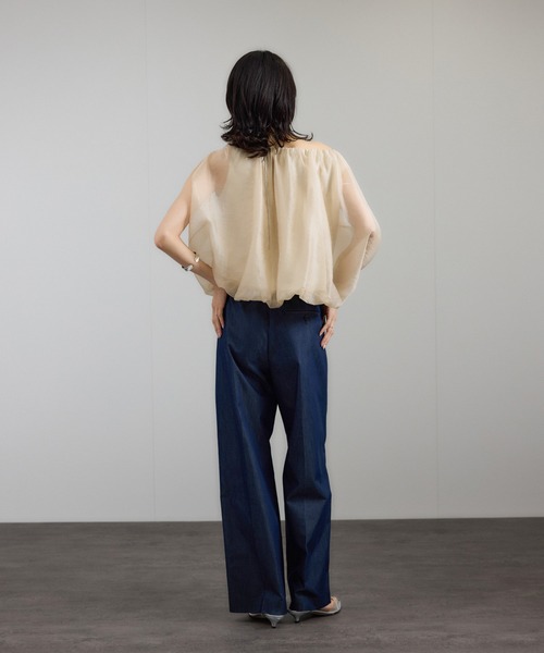 コットンライクスタイルアップパンツ（スラックス）｜SALON adam