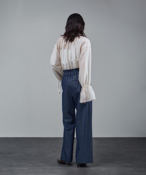 SALON adam et ropé コットンライクスタイルアップパンツ SALON adam et rope'｜コットンライクスタイルアップパンツ