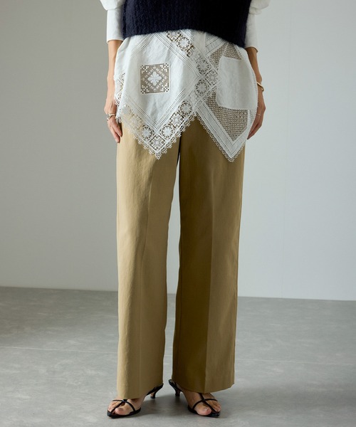 コットンライクスタイルアップパンツ（スラックス）｜SALON adam et