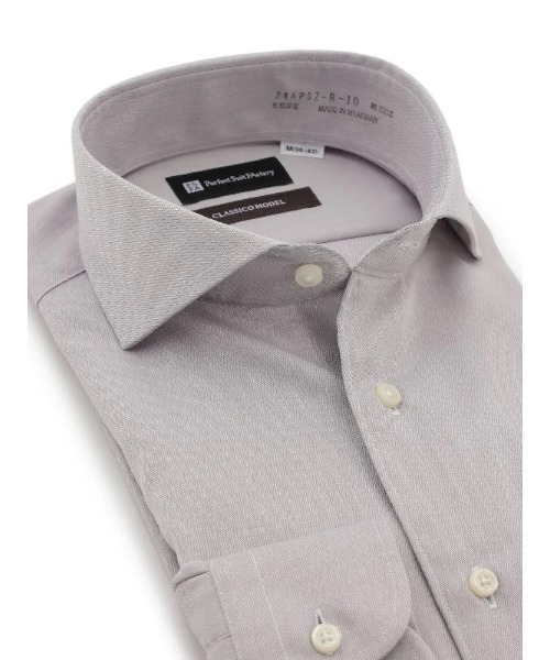 セール】【ノンアイロン】長袖ワイシャツ 綿100％ カッタウェイカラー