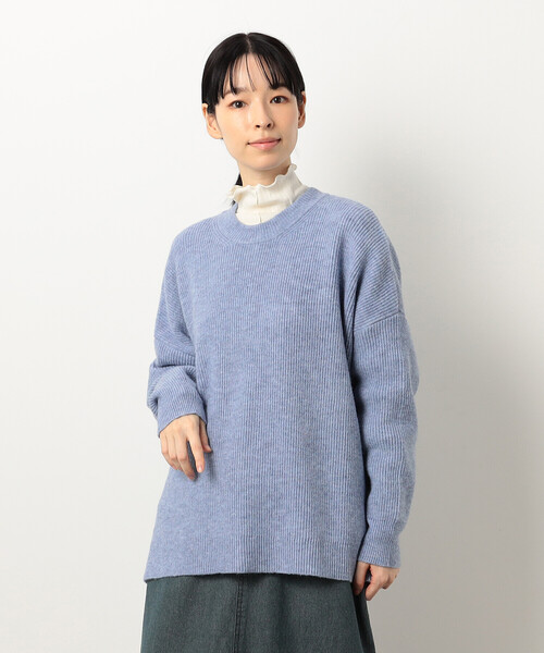 ONIGIRI（オニギリ）の「片畦　ＢＩＧニット　プルオーバー（ニット/セーター・レディース・オフホワイト/サックスブルー/ネイビー・FREE）」の3枚目の写真