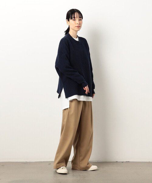 ONIGIRI（オニギリ）の「片畦　ＢＩＧニット　プルオーバー（ニット/セーター・レディース・オフホワイト/サックスブルー/ネイビー・FREE）」の7枚目の写真