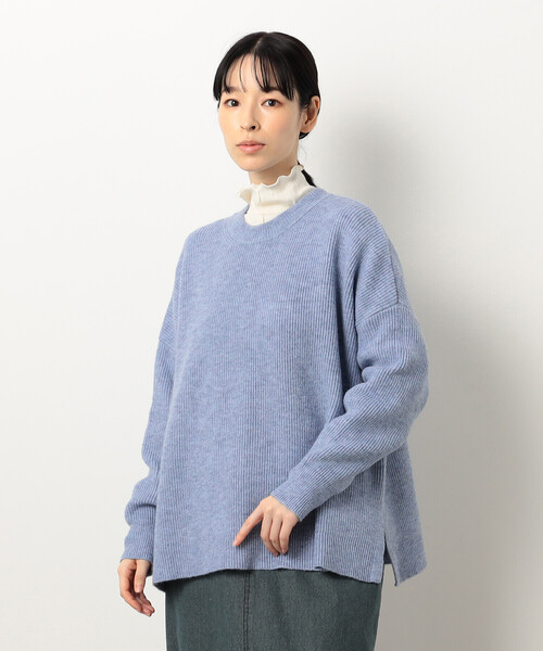 ONIGIRI（オニギリ）の「片畦　ＢＩＧニット　プルオーバー（ニット/セーター・レディース・オフホワイト/サックスブルー/ネイビー・FREE）」の12枚目の写真