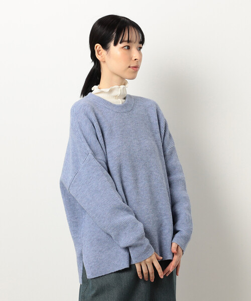 ONIGIRI（オニギリ）の「片畦　ＢＩＧニット　プルオーバー（ニット/セーター・レディース・オフホワイト/サックスブルー/ネイビー・FREE）」の13枚目の写真