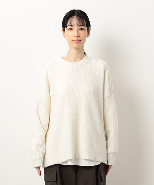 ONIGIRI（オニギリ）の「片畦　ＢＩＧニット　プルオーバー（ニット/セーター・レディース・オフホワイト/サックスブルー/ネイビー・FREE）」の14枚目の写真