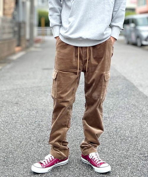 BEATJIVE（ビートジャイブ）の「カーゴパンツ コーデュロイ ワイド テーパード ジョガーパンツ メンズ（カーゴパンツ・メンズ・カーキ/ベージュ/ブラック・LARGE/MEDIUM）」の5枚目の写真