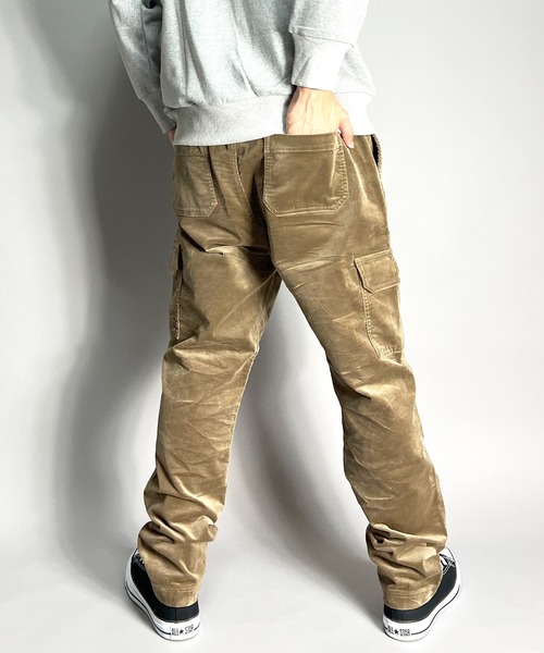 BEATJIVE（ビートジャイブ）の「カーゴパンツ コーデュロイ ワイド テーパード ジョガーパンツ メンズ（カーゴパンツ・メンズ・カーキ/ベージュ/ブラック・LARGE/MEDIUM）」の21枚目の写真