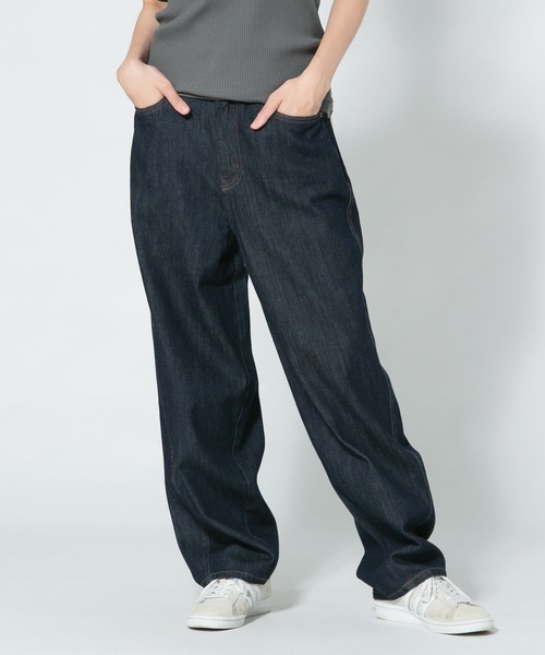 PERSON'S(パーソンズ)の「【PERSON'S JEANS/パーソンズジーンズ】BARREL パーソンズ バレル カーブ ライン パンツ(デニムパンツ・レディース・ネイビー/サックスブルー/ブルー・SMALL/LARGE/MEDIUM)」の6枚目の写真