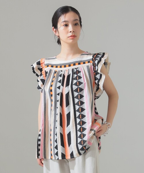 セール】【別注】Devotion TWINS / マルチ ジャカード ブラウス  