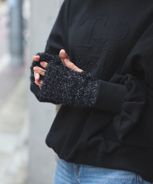 セール】【Casselini】ラメフェザーアームウォーマー（アームカバー