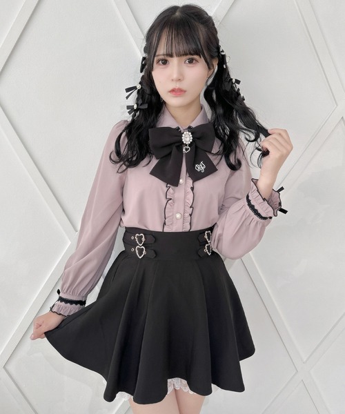 ROJITA(ロジータ)の「【セットアップ対応】ハートWバックルスカショーパン(スカート・レディース・ピンクベージュ/ブラック/ブルー・FREE)」の7枚目の写真