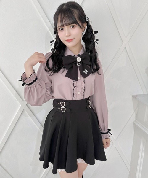 ROJITA(ロジータ)の「【セットアップ対応】ハートWバックルスカショーパン(スカート・レディース・ピンクベージュ/ブラック/ブルー・FREE)」の8枚目の写真