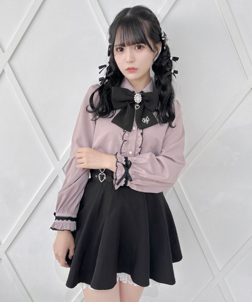 ROJITA(ロジータ)の「【セットアップ対応】ハートWバックルスカショーパン(スカート・レディース・ピンクベージュ/ブラック/ブルー・FREE)」の10枚目の写真