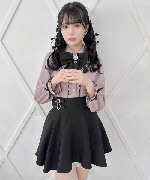 ROJITA(ロジータ)の「【セットアップ対応】ハートWバックルスカショーパン(スカート・レディース・ピンクベージュ/ブラック/ブルー・FREE)」の12枚目の写真