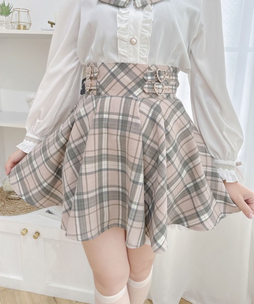 ROJITA(ロジータ)の「【セットアップ対応】ハートWバックルスカショーパン(スカート・レディース・ピンクベージュ/ブラック/ブルー・FREE)」の13枚目の写真