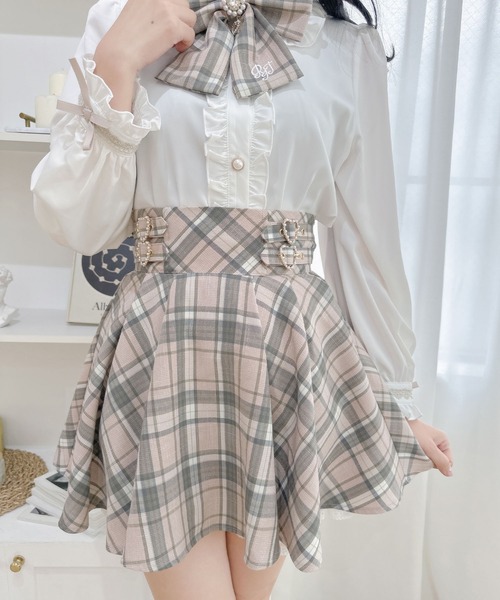 ROJITA(ロジータ)の「【セットアップ対応】ハートWバックルスカショーパン(スカート・レディース・ピンクベージュ/ブラック/ブルー・FREE)」の14枚目の写真