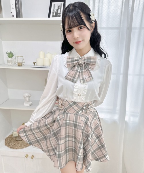 ROJITA(ロジータ)の「【セットアップ対応】ハートWバックルスカショーパン(スカート・レディース・ピンクベージュ/ブラック/ブルー・FREE)」の16枚目の写真