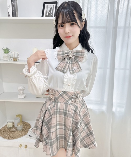 ROJITA(ロジータ)の「【セットアップ対応】ハートWバックルスカショーパン(スカート・レディース・ピンクベージュ/ブラック/ブルー・FREE)」の17枚目の写真