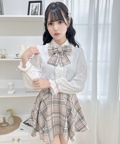 ROJITA(ロジータ)の「【セットアップ対応】ハートWバックルスカショーパン(スカート・レディース・ピンクベージュ/ブラック/ブルー・FREE)」の18枚目の写真
