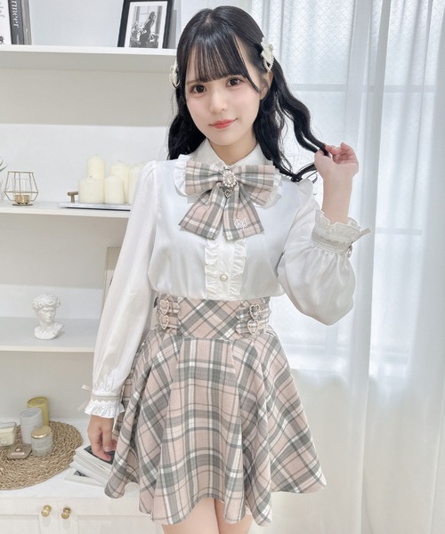 ROJITA(ロジータ)の「【セットアップ対応】ハートWバックルスカショーパン(スカート・レディース・ピンクベージュ/ブラック/ブルー・FREE)」の19枚目の写真