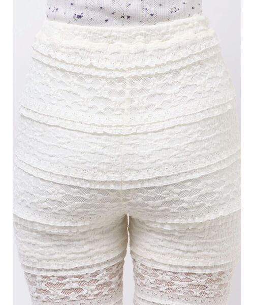 merry jenny（メリージェニー）の「レースバイカーレギンス（レギンス/スパッツ・レディース・ブラック/アイボリー・FREE）」の12枚目の写真