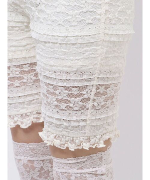 merry jenny（メリージェニー）の「レースバイカーレギンス（レギンス/スパッツ・レディース・ブラック/アイボリー・FREE）」の13枚目の写真