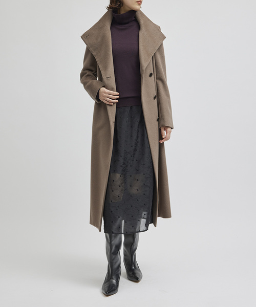 ROPE'(ロペ)の「シアードットIラインスカート(スカート・レディース・ブラック・38/36)」の5枚目の写真