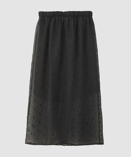 ROPE'(ロペ)の「シアードットIラインスカート(スカート・レディース・ブラック・38/36)」の7枚目の写真